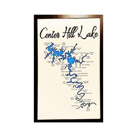 Center Hill Lake with Bays Displayed – Five to Nine Woodworks