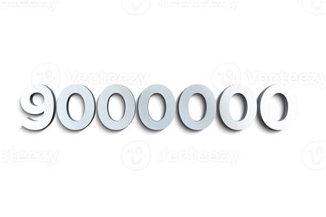 9000000 subscribers celebration greeting Number with steel design ...