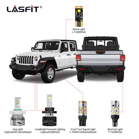 2019 2023 Jeep Gladiator Led Light Bulbs｜lasfit