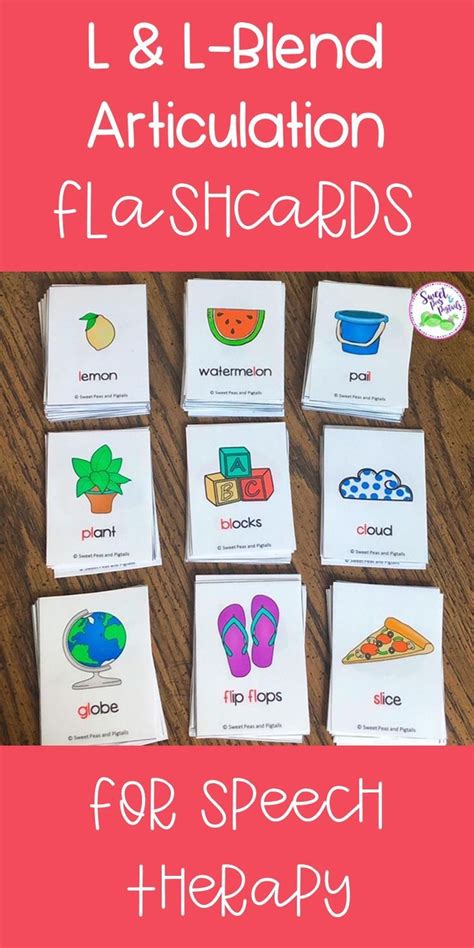 L And L Blend Articulation Flashcards For Speech Therapy In 2023