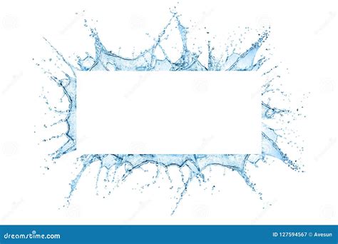 Water Splash Frame Stock Illustration Illustration Of Macro 127594567