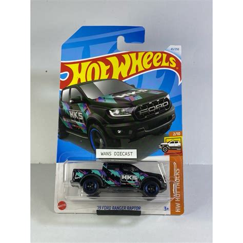 HITAM Hot Wheels 19 Ford Ranger Raptor HKS Black Black Double Cabin Pick Up Off Road Shopee