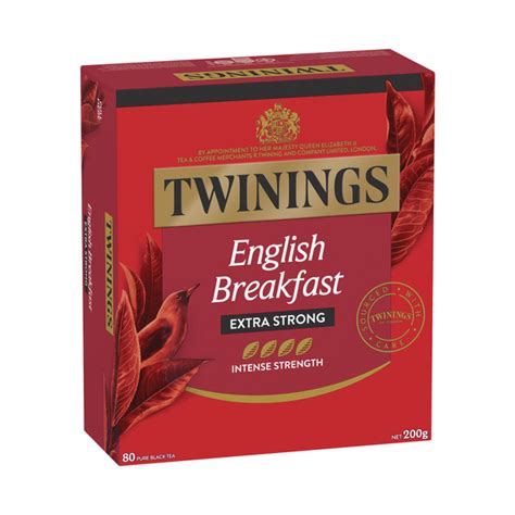 buy twinings english breakfast extra strong tea bags  pack  coles