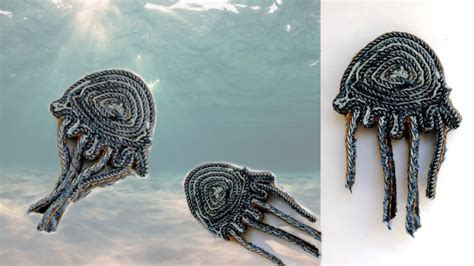 Джинсовая брошь "Медуза" своими руками - YouTube