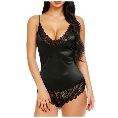 Women Babydoll Nightgown Womens Babydoll Dress Black Lingerie Set For Women Lace Nightgowns For