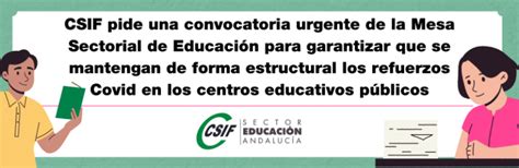 CSIF CSIF Pide Una Convocatoria Urgente De La Mesa Sectorial De