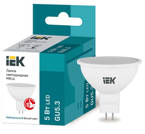 Заказать Лампа светодиодная ECO MR16 софит 5Вт 230В 4000К GU5.3 ИЭК в ...