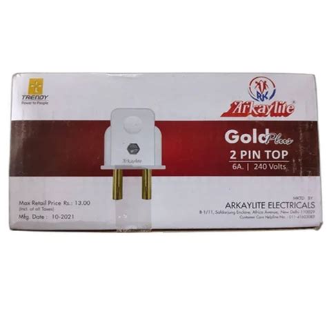 White Plastic Pin Plug Top For Electrical Fitting At Rs Box In