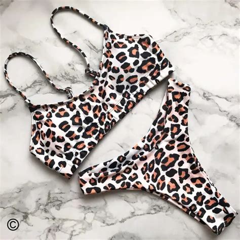 Colors Sexy Leopard Bikini Women Swimwear Female Swimsuit Two