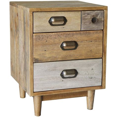 Roma Reclaimed Pine Bedside Cabinet Wood Furniture Store Grimsby