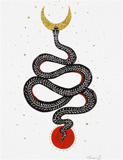 Rising Energy Folk Art Snake — Art by Monica