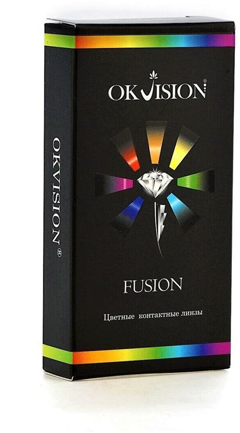 Цветные контактные линзы OKVision Fusion 3 месяца, 0.00 8.6, Gray 2, 2 ...