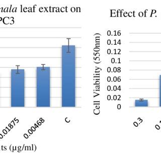 Viability analysis of prostate cancer cell line PC3 (on left) and lung ...