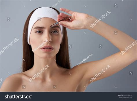 Close Portrait Charming Lady Naked Shoulders Stock Photo Shutterstock