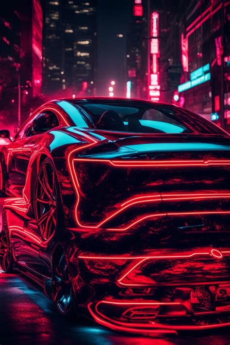 Red neon car wallpaper 4k by Boishakhi Boishakhi - Playground