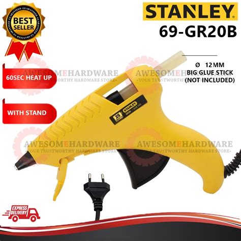 HEAVY DUTY STANLEY 69 GR20B HEAVY DUTY GLUESHOT HOT GLUE GUN 25W WITH 2 PIN ROUND PLUG