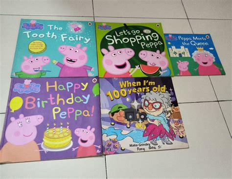 Peppa pig storybook book large picture book set, Hobbies & Toys, Books ...