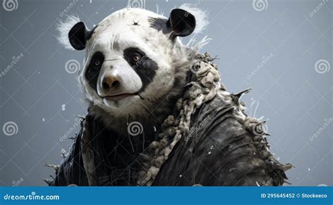 Elongated Panda Human Hybrid With Withered Decaying Basilisk Features