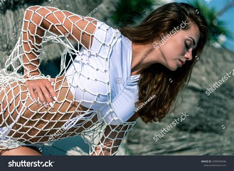 Sexy Fitness Girl White Bikini On Stock Photo Shutterstock