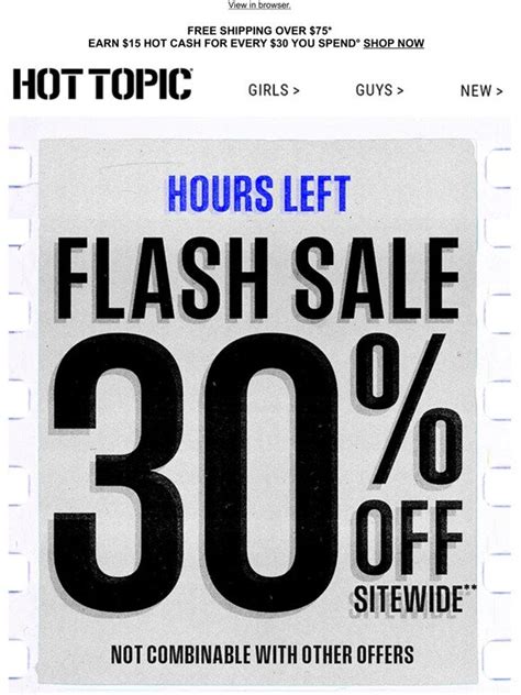 Hot Topic 30 Off Ends Tonight Go Go GO Milled