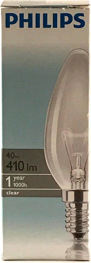 Philips Standard 40W 40 W E14 1000 Uur Wit 410 Lm B35 Bol