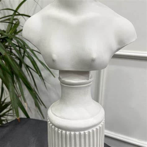 Elegant Half Naked Woman Bust Statue Artistic Sculpture Timeless