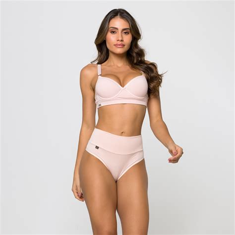 Calcinha Cós Super Largo Fio em Algodão Egípcio Nude Ahavá Store