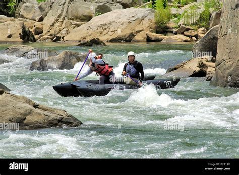White Water Rubber Rafting In Ohiopyle State Park In Pennsylvania Stock