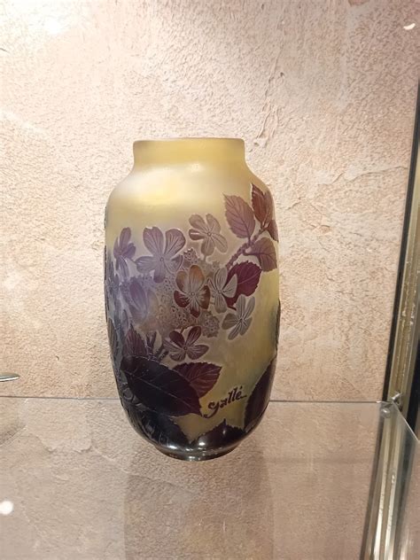 Proantic Etablissement Galle Vase En Verre Multicouches Dégagé à