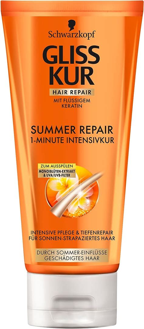 Gliss Kur 1 Minute Intensivkur Summer Repair 3er Pack 3 X 200 Ml Amazonde Beauty