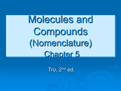 Nomenclature Of Inorganic Compounds Chapter