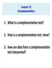 Understanding Complementation in Genetics: Analysis and | Course Hero