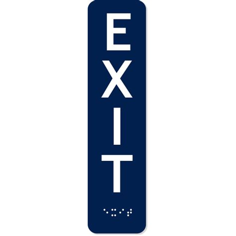 Vertical Exit ADA Sign With Braille CustomSigns