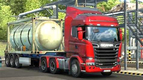 Euro Truck Simulator 2 Scania Streamline 6x2 Taglift Picking Up A