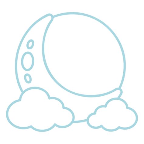 Diseño Png Y Svg De Icono De Luna Y Nubes Para Camisetas