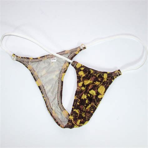 K P Mens Micro Smallest Bikini String Waist Umbrella Camo Paisley Printed Ebay