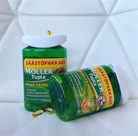 Moller Tupla Omega-3. Рыбий жир (Омега-3) + витамины A, D3 и E. 100. В ...