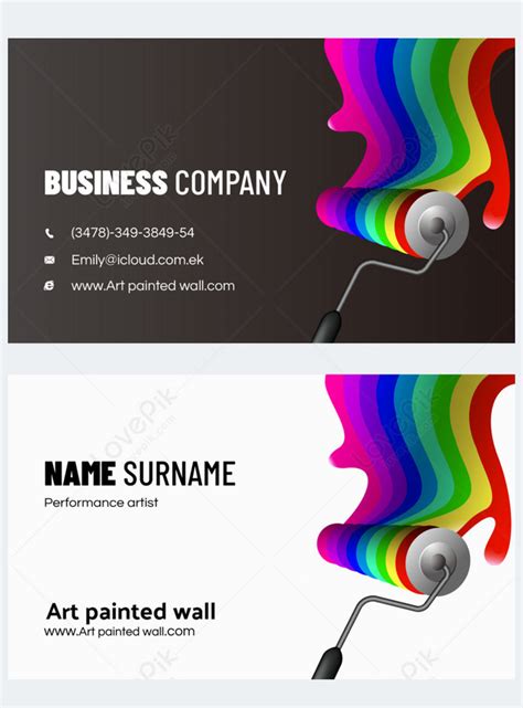 Artist painted wall painted business card template image_picture free ...