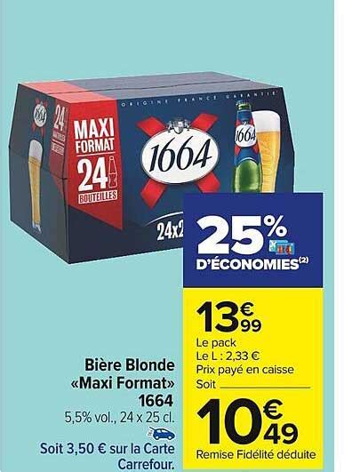 Promo Bière Blonde Maxi Format chez Carrefour Market iCatalogue fr