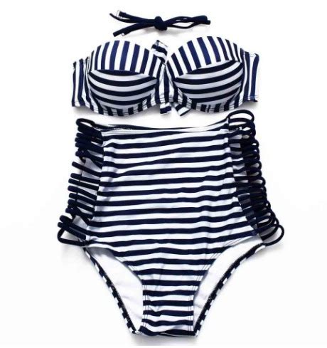 Bikini Cintura Alta Mujer Push Up Traje De Ba O L Neas Dama Mercado Libre