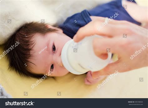 Newborn Baby Eating Bottle Stock Photo 595708505 Shutterstock