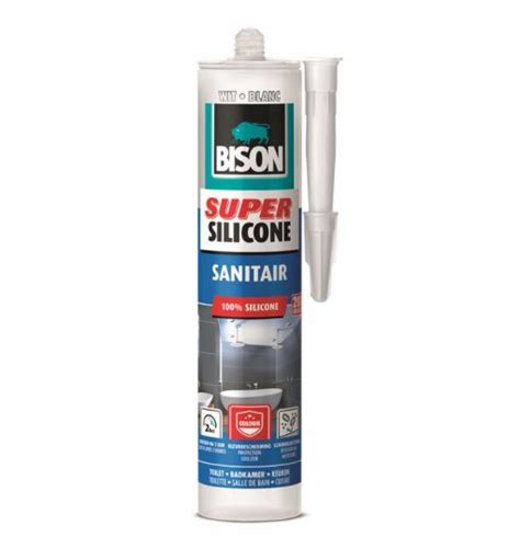 Bison Super Silicone Sanitair Wit 300 ML Lijmwebshop Nl