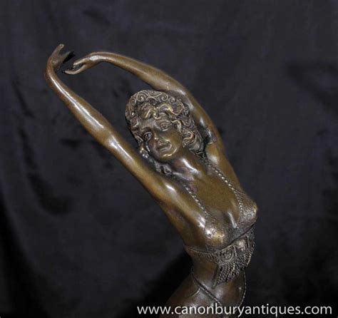 Colinet Deco Bronze Semi Naked Figurine Dancer