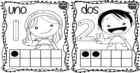Tarjetas Números Para Colorear Portada Imagenes Educativas