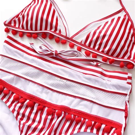 Free Shipping Sexy Halter Retro Mesh Hollow Out String Bikini Bathing Suit Jkp Allkpop Shop