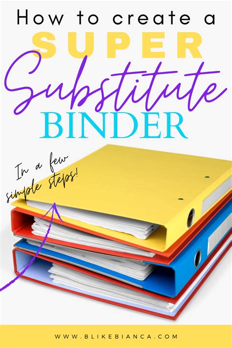 Create The Ultimate Substitute Binder