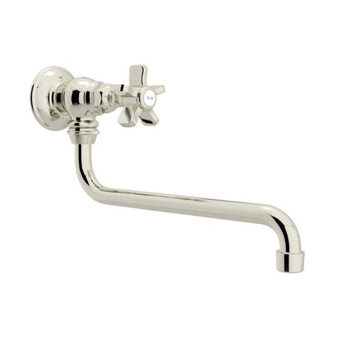 Rohl Country Kitchen Polished Nickel 1 Handle Wall Mount Pot Filler