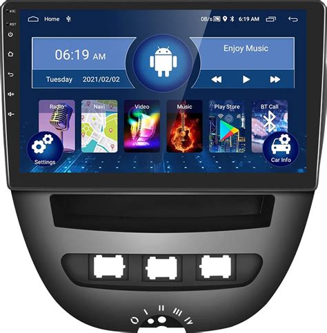 Hodozzy Android Radio Coche Para Toyota Aygo Peugeot Citroen C