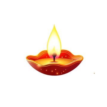 Happy Diwali Celebration Greeting Card With Realistic Diwali Diya