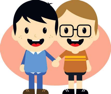 Adorable Gay Cartoon Character Presenting Illustration Adult Vector Presenting Illustration